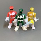 3 Fisher-price Imaginext Power Rangers Red Green Yellow Figure Mighty Morphin  v