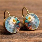 Golden Earring Geometric Vintage Huggie Valentine Gifts Earring 14k Gold Plated