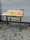 Antique Industrial Drafting Table 1920s Adjustable Architect Desk Cast Iron