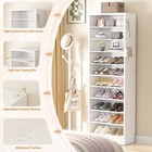 80  Tall Shoe Cabinet  10-tier Narrow Shoe Rack For 20-22 Pairs