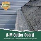 A-m Gutter Guard - Heavy Duty Lifetime Quality Aluminum Leaf Debris Protection
