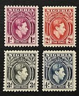 Travelstamps  1944 Nigeria Stamps Scott  65-68 - King George Vi - Mint Mogh