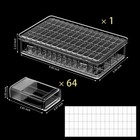 64-slot Diamond Painting Storage Box Portable Organizer With Label Stickers Case