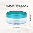 Beauticom Jars 5g 5ml Acrylic Plastic Sample Containers  multi Color Lids 
