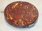 Vintage 1980s Japanese Collapsable Fold Away Travel Make Up Mirror Marbled Swirl