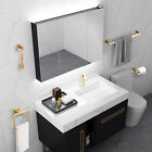 5 Pcs Bathroom Hardware Accessories Set Towel Bar Set Brushed Gold