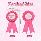 Birthday Ribbon Pin  5 9x2 8  Fabric Birthday Girl Pin For Party  Rose Red