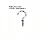 Idealsv 60 Pcs  304  Stainless Steel Screw Ceiling Hooks 1 60 Pack  Silver