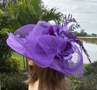 Women s Kentucky Derby Church Tea Party Dress Hat Wide Brim