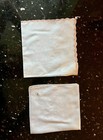 2 Vintage Fine White Madeira Linen Hankies  One Nwt  Embroidered Roses Flowers