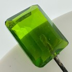 Antique Art Deco 1920s Bright Green Faceted Czech Glass Stick Hat Pin 5 