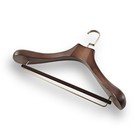 Solid Walnut Wood Suits Hanger   2 5  Wide Shoulder non-slip Velvet Pants Bar