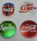 Lot Of 4 Vintage 90s Coca-cola Hawaii Milk Caps pogs - Coke  Sprite  Diet Coke