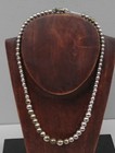 Sterling Silver 925 Bead Ball Necklace Strand 18  Excellent Condition