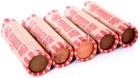 144 Assorted Coin Roll Wrappers Tubes Quarters  Pennies  Nickels And Dimes
