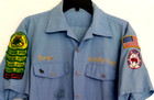 Vtg Custom Cartage Co  Truck Driver Company Shirt  Team Patches   Mack Truck Pin