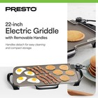 Presto 22in  Electric Griddle With Removable Handles   Ceramic Nonstick Surface