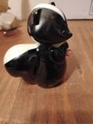 Vintage Avon Cute  sniffy  Skunk Bottle Animal Perfume Black Pink Rose