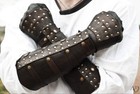 Leather Arm Guard Armor Cuff Bracer Knight Costume Battle Medieval Viking