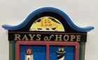 Authentic Models Rays Of Hope Lighthouse 3d Wood Relief Pub Sign Coat Rack 24x14