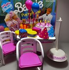 1990 Barbie Vintage Partytime Birthday Dining Set Table Chairs Cake Lot 7552 1 6