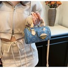 Women s Bag New Pillow Bag Woven Denim Retro Shoulder Bag Trendy Women s Bag