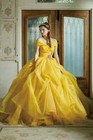 Princess Belle s Dress Layered Lush Organza Dress Applique Ball Gown Dress Long