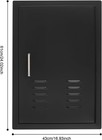 Carbon Steel Single Vertical Bbq Access Door W  Air Vent    w17 X H24  black 