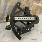 9  Working Nautical Sextant     Black Aluminum   Wood   Vintage Navigation Tool