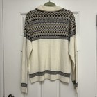 Vintage 60s Campus Fair Isle Nordic Ski Sweater Mens M Orlon Acrylic Grandpacore