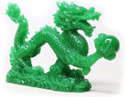 Jade Green Chinese Feng Shui Dragon Figurine Statue Sculpture For Luck   Success