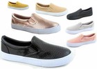 New Soda Women s Perforated Slip On Flat  Round Toe Sneaker Shoes Size 5 5 - 11 