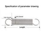 Spring Extension A2 Stainless Steel Dual Hook Tension Spring 0 7mm Wire Diameter