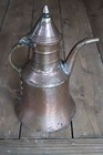 Antique Hand Hammered Copper And Brass Tea Kettle Pot