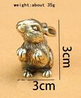 Brass Rabbit Animal Statue Small Sculpture Tabletop Figurine Home Decor Gifts