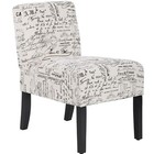 Elegant Modern Accent Dining Chairs - Armless Design  Solid Wood Legs  Home Furn