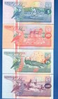 Suriname 5  10  25  100 Gulden Uncirculated Banknotes Set   2