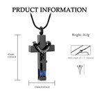 Cross Urn Necklace For Ashes Memorial Of Loved Ones Birthstone Cremation Jewelry