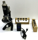 Vintage Microscope Nr 15810 W  Klein Wetzlar W wooden Case   Filter Cube