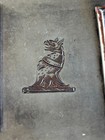 Antique Silverplate Double Inkwell Desk Stand W  Glass Wells Pen Tray Early 1900
