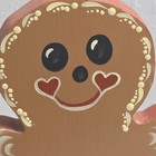 1983 Vintage Gingerbread Wooden Figurine Hand Painted Folk Art Christmas Decor