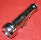 Vintage New Old Stock Ribbed Chrome Retro  ranger  Tm Classic d  Cell Flashlight