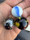Vintage Marble Collection Lot 80  Cat   s Eye Swirls Shooters W  Case Toy Game
