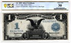 1899  1 Pmg 30 Fr 235 Silver Certificate Black Eagle Very Fine