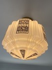 Antique Vintage Art Deco Ceiling Chandelier Light Fixture Schoolhouse Skyscraper