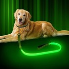 Led Light Up Dog Collar Pet Night Safety Bright Flashing Adjustable Nylon Leash