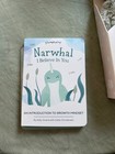 Slumberkins Narwhal Lovey Sage  Green White Plush Security Blanket 16  Baby Toy