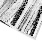 Hyang Mirror Embossed Metal Water Cube Crystal Silver Pu Faux 