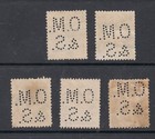 Norway   Perfinned Stamps   o M   S   O  Mustad And Son  Christiania