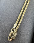 7    14k Solid Yellow Gold Rope Bracelet 1 5mm